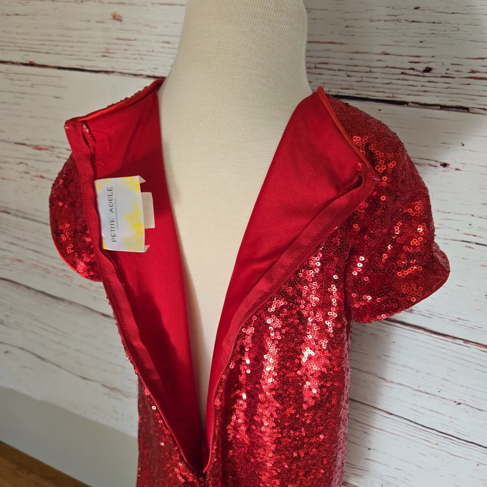 Petite Adele Sequin Girl Dress Size Size 6-8